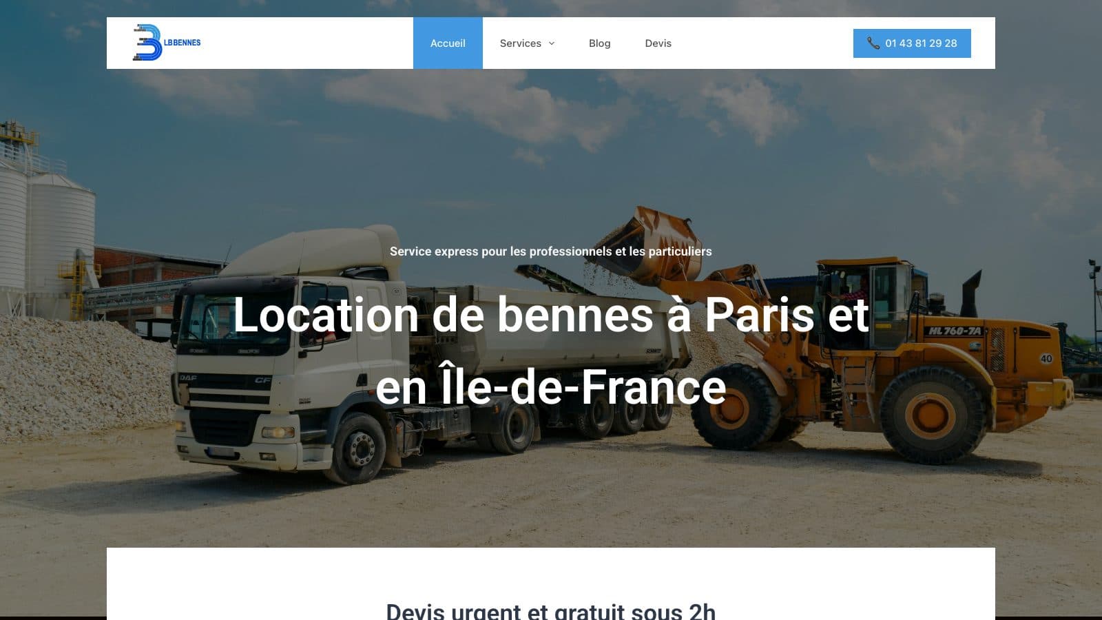 Capture du site LB-Bennes